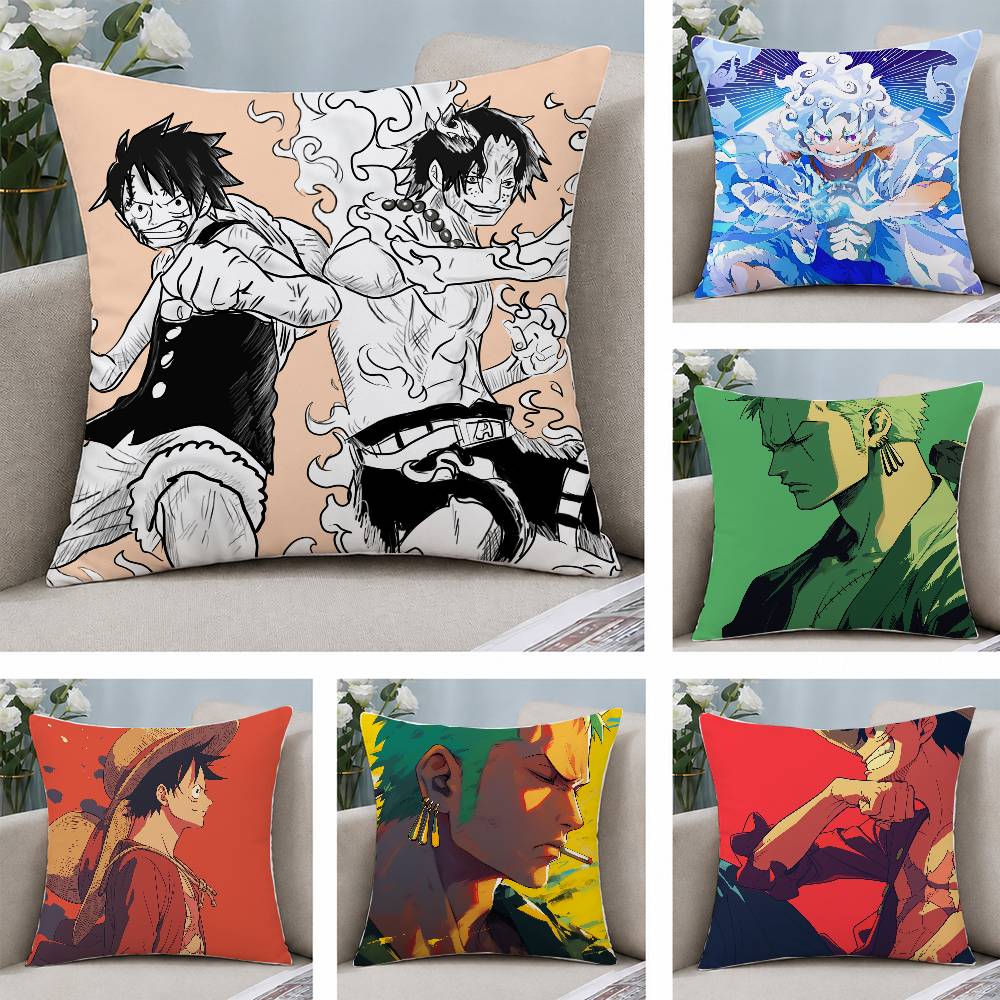 One Piece Donquixote Doflamingo Anime Plush Pillow Cover Soft Short Plush Cushion Cover For Sofa Bedroom Home Decor Gift