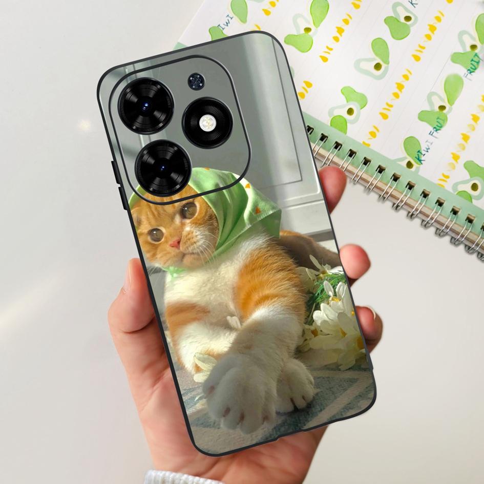 For Tecno Spark 20C Case Spark 20 Pro Cover Popular Flower Butterfly Clear Silicone Phone Cases For Tecno Spark 20 Spark20 Funda