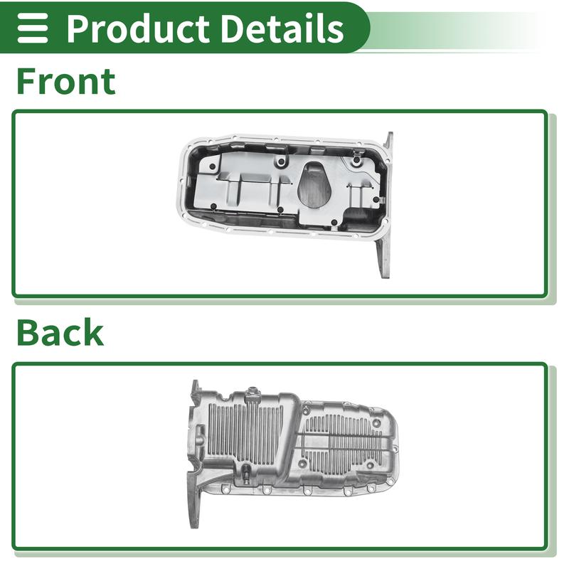UXCELL 1 Pc No.96481581 Engine Oil Pan for Chevrolet Aveo 04-08 Aluminum Silver Tone