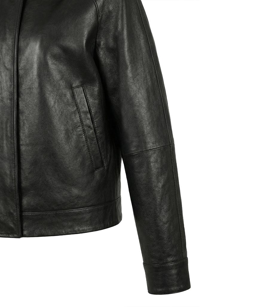 PINBLACK Beige Leather Volume Jumper