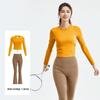 2025 Women's Breathable Running Set with Long Sleeve, Cutout Back, Drawstring, and Chest Pads