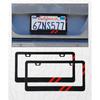 License Plate Frames,Car Accessories Matte Black License Plate Holder,Rust Rattle Proof Aluminum Holder with Screws mounting Kit,Universal Car Tag