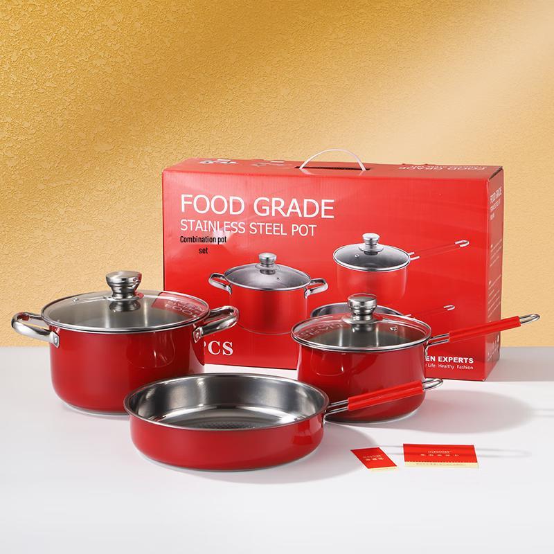 Le Chu He Li Stainless Steel 3-Piece Cookware Gift Set