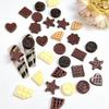 Simulation Chocolate Cookies Hot-Selling Nail Art Decorations Mixed Cute Round Cookies and Pentagram Nail Art Decoration Material Kit