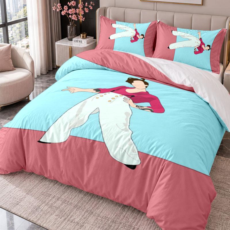 Harry Styles 3Pcs Bedding Set Duvet Cover With Two Pillowcases For Bedroom Home Decoration