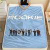 1PC THE ROOKIE Patterned Flannel Blanket Suitable For All Seasons for Home Decor Warmth and Comfort Gifts Holiday Present