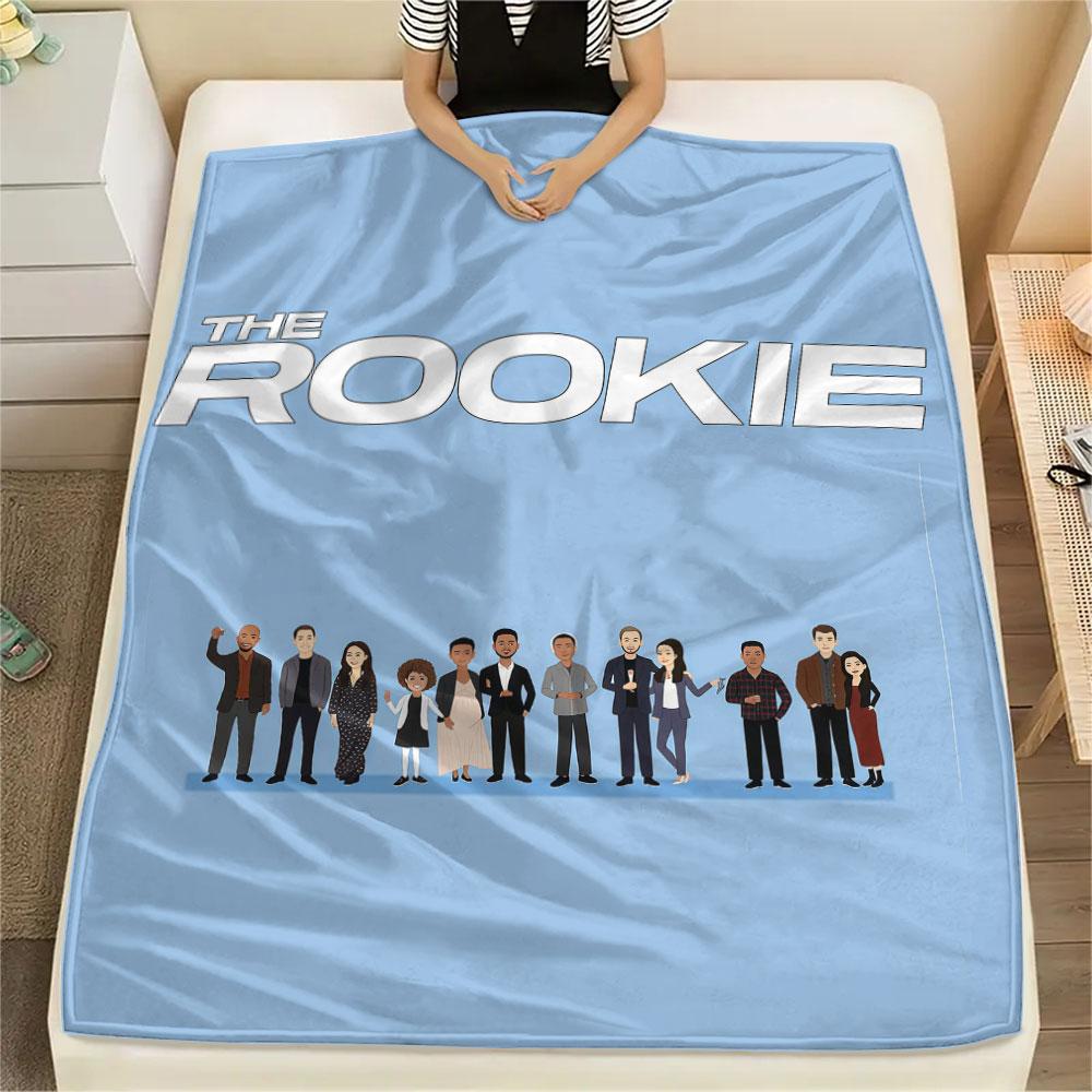 1PC THE ROOKIE Patterned Flannel Blanket Suitable For All Seasons for Home Decor Warmth and Comfort Gifts Holiday Present