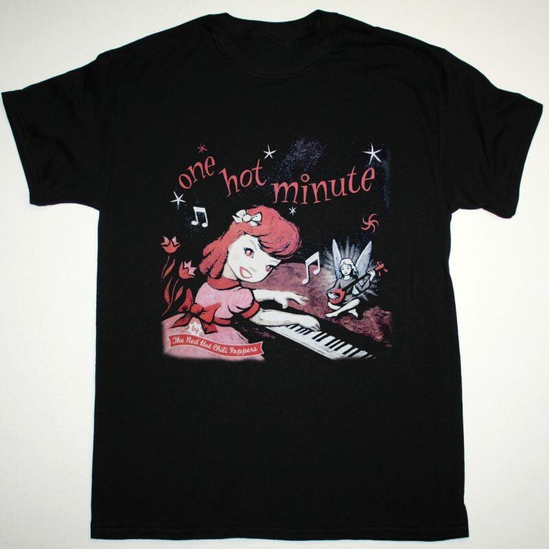 Vtg RED HOT CHILI PEPPERS ONE HOT MINUTE Cotton Black Unisex Shirt TR110 Unisex T-Shirt S