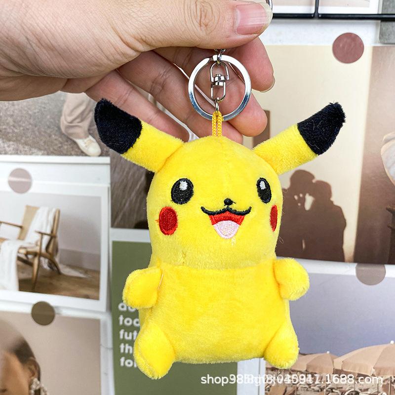 Cute Cartoon Pendant Plush Pikachu Anime Keychain Festival Gift Lightning Merchandise Toy