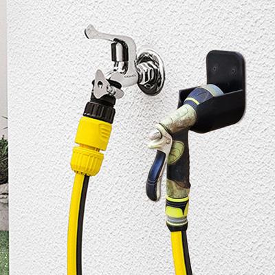 Suporte de Parede para Mangueira de Jardim Externo com Suporte para Bicos Suporte Antiderrapante para Bico com Furos de Drenagem Embutidos
