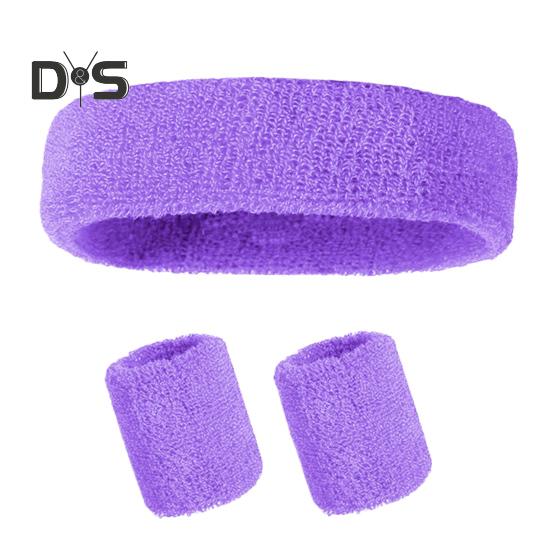 Schweißband-Set, Sport-Stirnband, Armband-Set, Frottee, Tennis, Gymnastik, Armband, sportliches Schweiß-Stirnband für Männer und Frauen