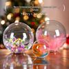 Clear Hanging PS Plastic Ornament Sphere - Openable Christmas, Wedding, or Kindergarten Decoration