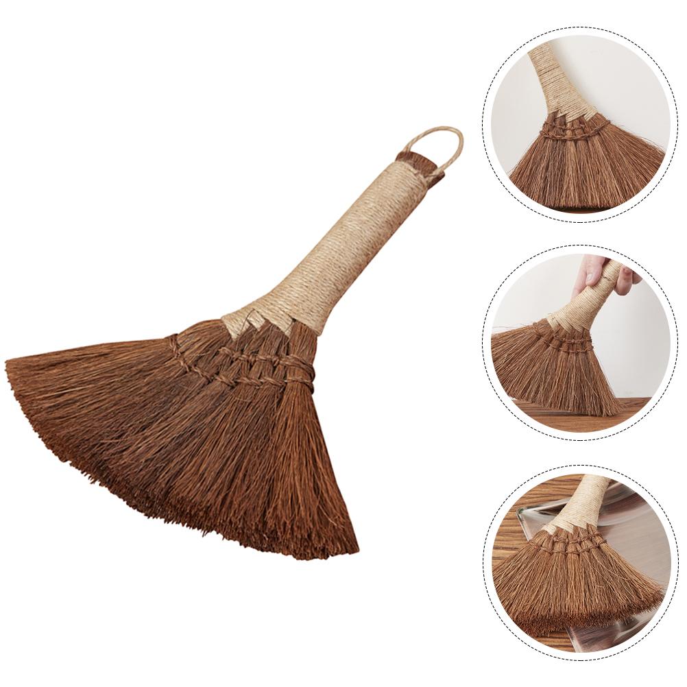 Palm Broom Desktop Broom Household Cleaning Accessory Sofa Bed Cleaning Brooms Small Bamboo Short Handle Desk Dust Broom Tools