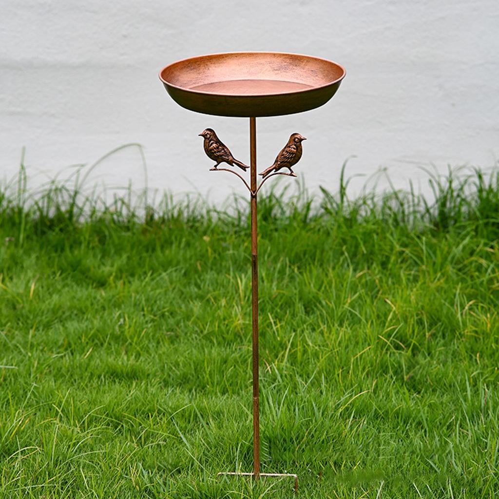 Bird Bath Disk Outdoor Feeder Decorative Bird Feeder Outside Platform for Backyard Garden Yard Decor