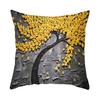 Personalisierte Dreidimensionale Ölgemälde Baum Blumen Baum Kissen Kissenbezug Auto Sofa Bettseite Lendenkissenbezug