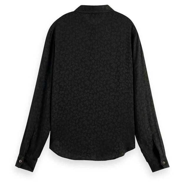 Scotch & Soda Jacquard With Embroidery Long Sleeve Shirt