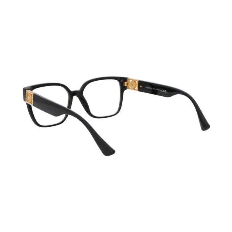 Versace Hollow temple design acetate fiber irregular optical frame women's black 5426574 0VE3329BGB1AW22-Black 54