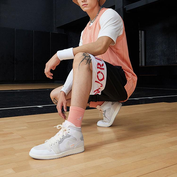 Jordan Striped Logo Loose Breathable Mesh Sports Vest Men Tops Sorrel-Brown DM1381-824