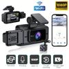 New 3 Channel WiFi Dash Cam for Cars Camera Black Box 1080P Video Recorder Rear View Camera for Vehicle Car DVR Car Accessories