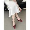 Pointed black temperament high heel bag head sandals fairy shoes with skirt single shoes