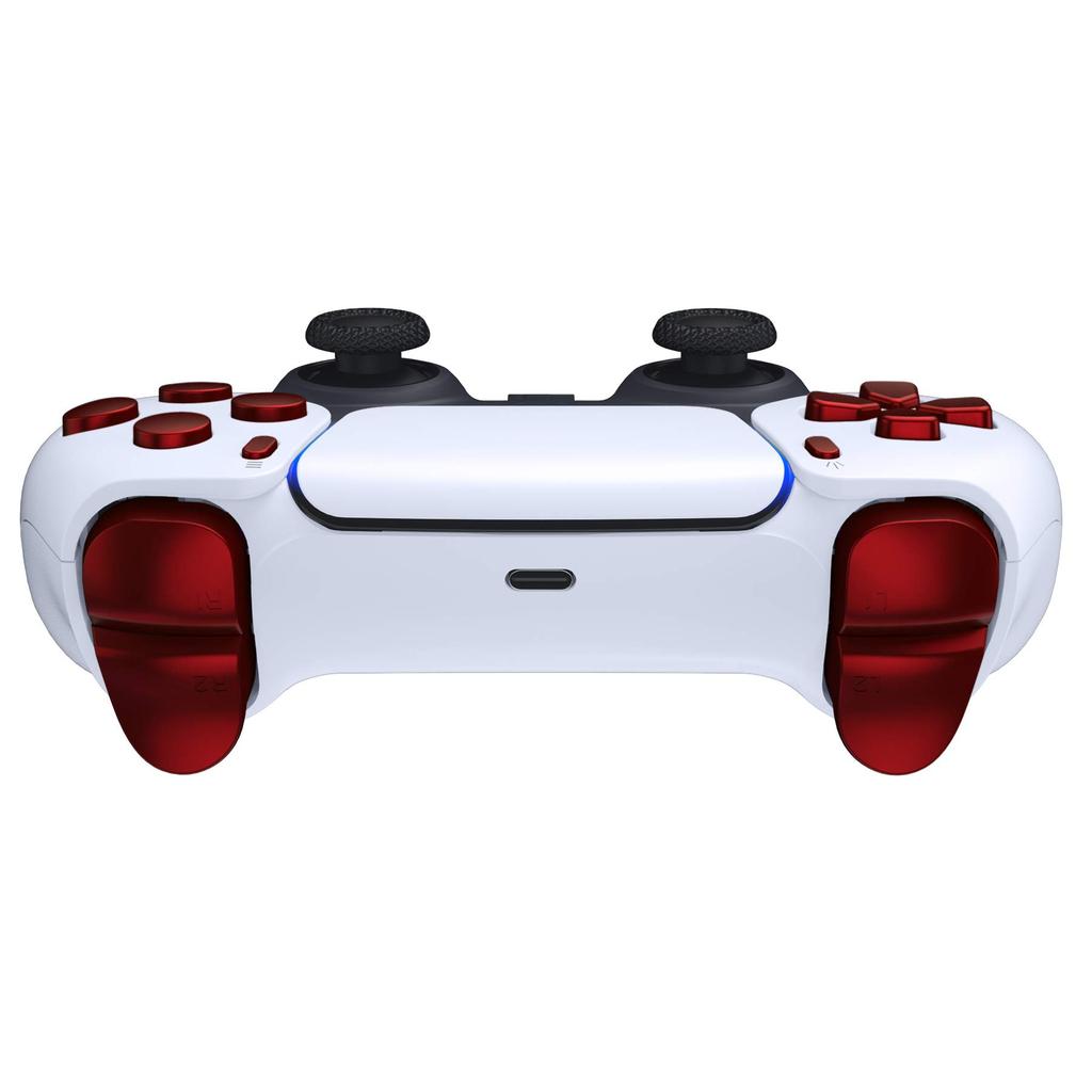 eXtremeRate Replacement for PS5 Controller and Face Compatible with PlayStation 5 Pure Color Full Button Set Not D-Pad (BDM-010 & 020), R1, L1, R2,