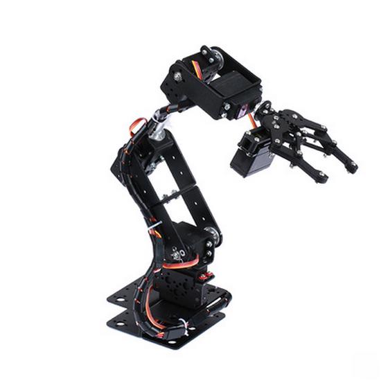 Enhanced 6DOF Robotic Arm Education Kit - Multi-Freedom Servo Grabber