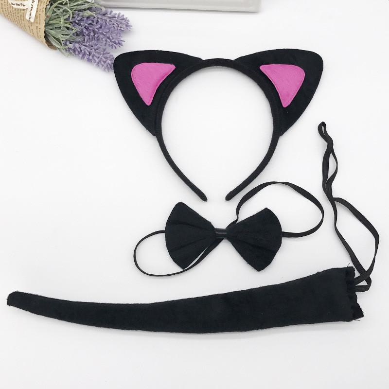 Animal Headband Set With Bunny And Cat Ears For Cosplay Party Costume Accessories