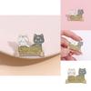 Adorable Cat-themed Cute Couple Brooch In All-matching Alloy Material For Unique Fashion