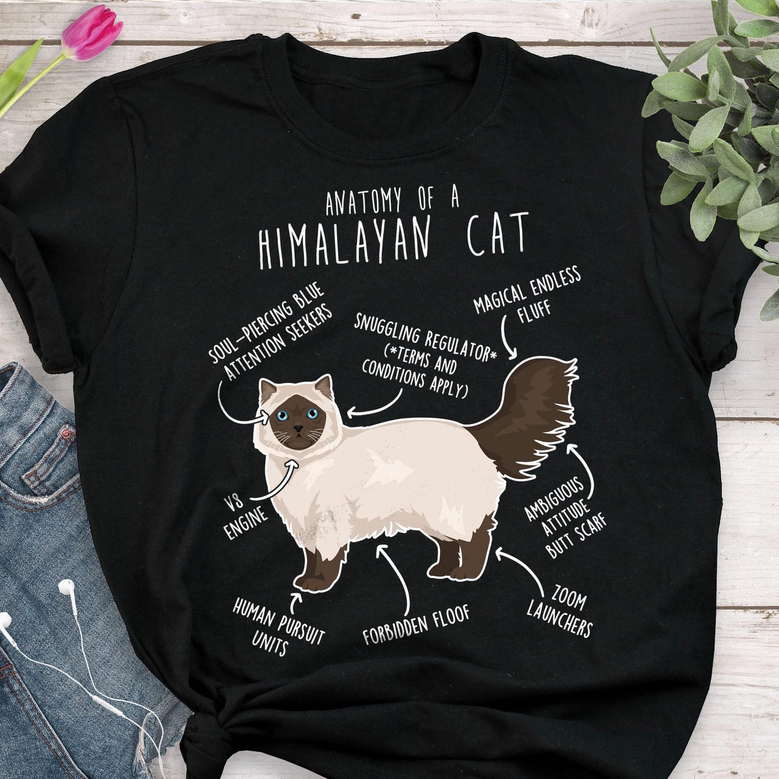 Chocolate Himalayan Cat Shirt, , , Funny Cat Lover Gift, Cute Pet T-shirt Himalayan Cat Lover Tshirt Cat Tee Cat Mom Dad 120