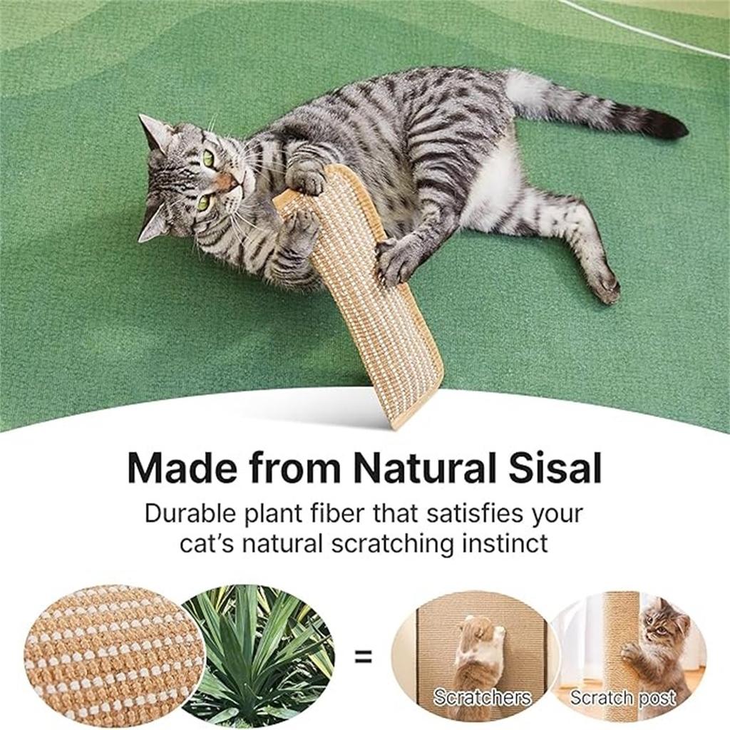 Katzenspielzeug Katzenminze-Kissen zum Kauen, schmutzabweisend, selbstunterhaltend und langeweilevertreibendes Katzenspielzeug, Sisal-Katzenkratzmatte mit Minze