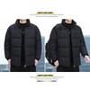 Mens Thickened Stand Collar Warm Casual Loose Winter Cotton Padded Jacket