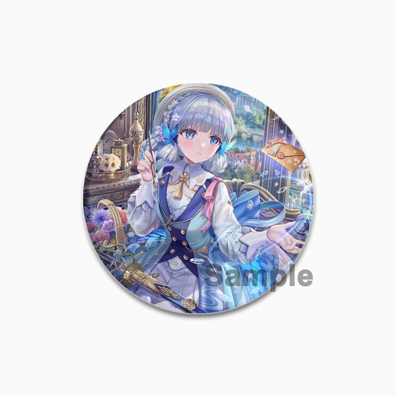 32/44/58mm Kamisato Ayaka Cartoon Badge Cute Tinplate Brooches Handmade Creative Enamel Pins for Clothes Backpack Gift Jewelry Accessories