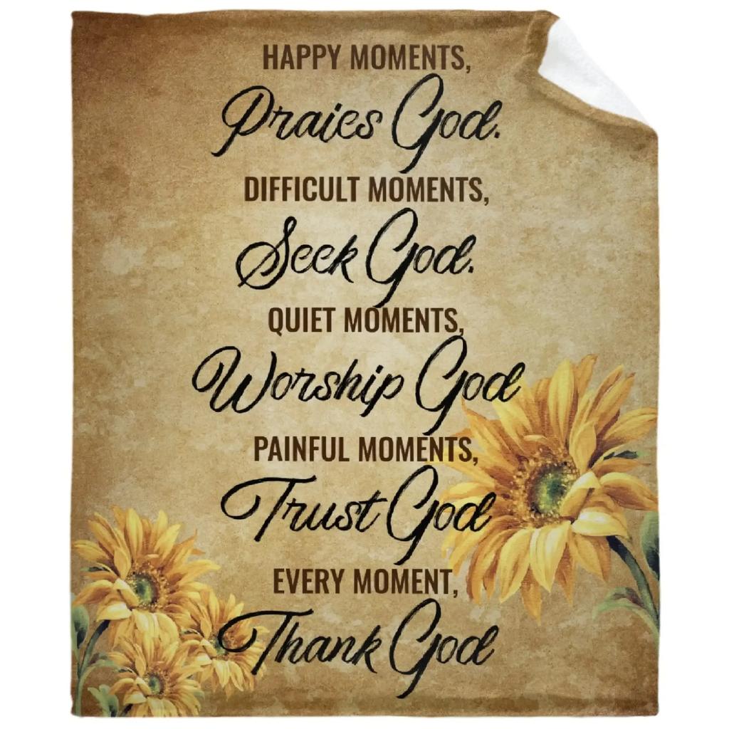 Bible Verse Blanket,Inspirational Prayer Religious Soft Flannel Throw Blanket Christian Gifts for Women Men for Sofa Couch Bed