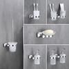 Household Chrome Bathroom Accessories 304 Stainless Steel Toilet Brush Cup Holder Soap Dispenser Hardware Pendant Frosted Glass