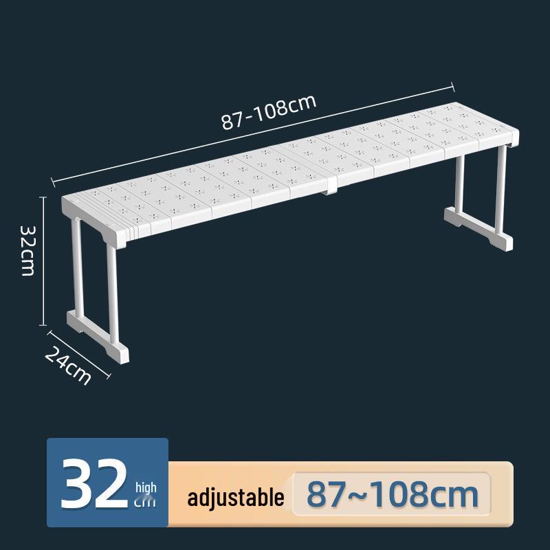 Retractable Nail-Free Storage Rack for Wardrobes and Cabinets