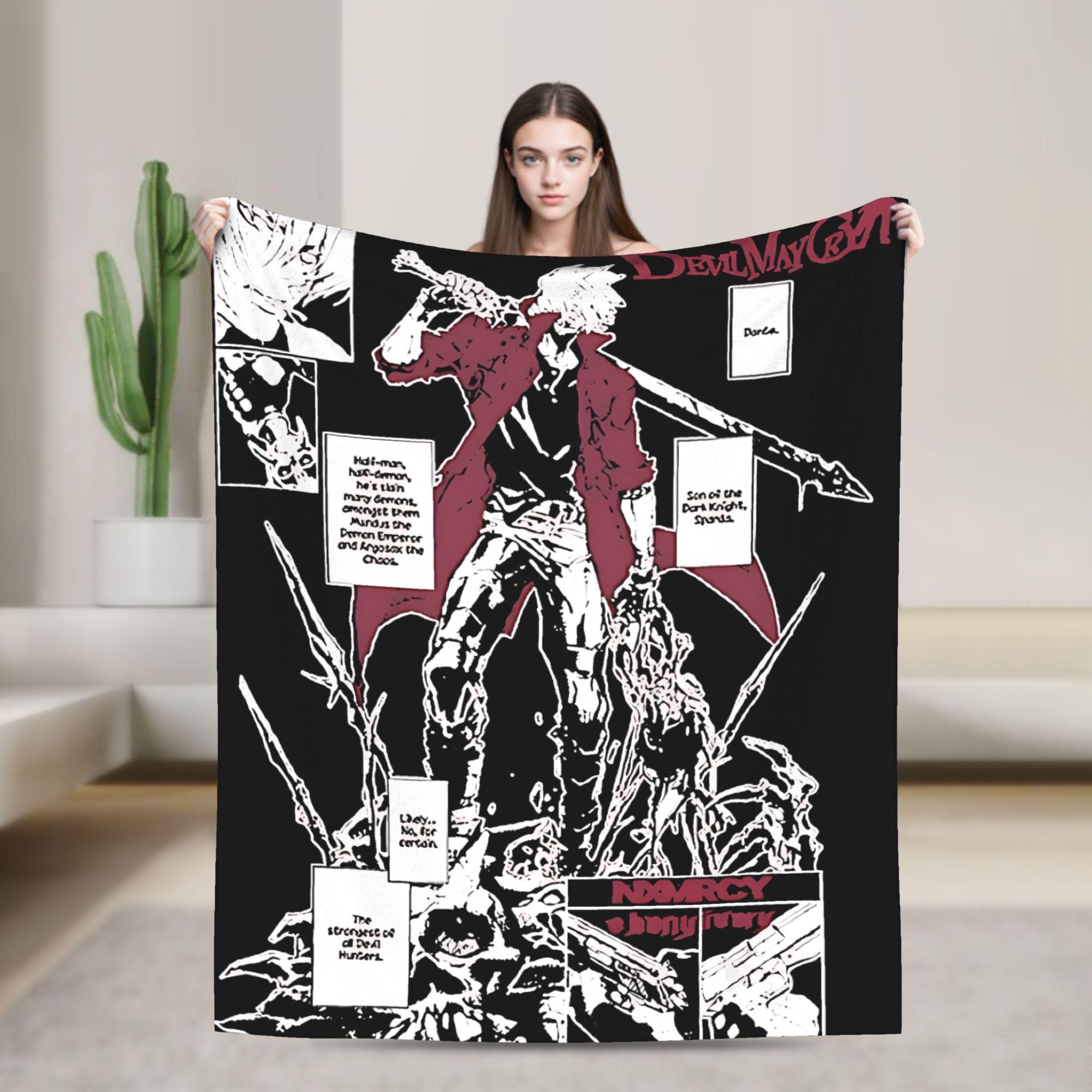 

Devil May Cry 5 Dante Blankets Warm Pattern Plush Throw Blanket For Couch Bed Travel Office Flannel Bedspread Bed Cover 75x90cm