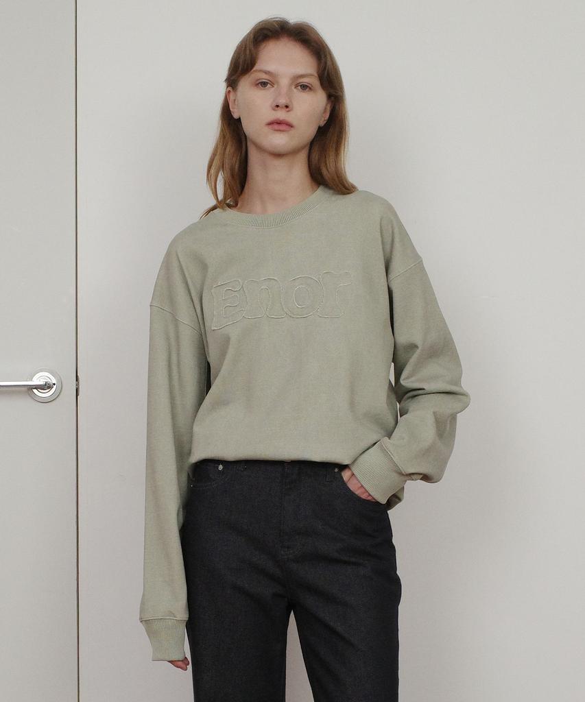 EN OR Enor Patch Logo Pigment Sweatshirt - Green