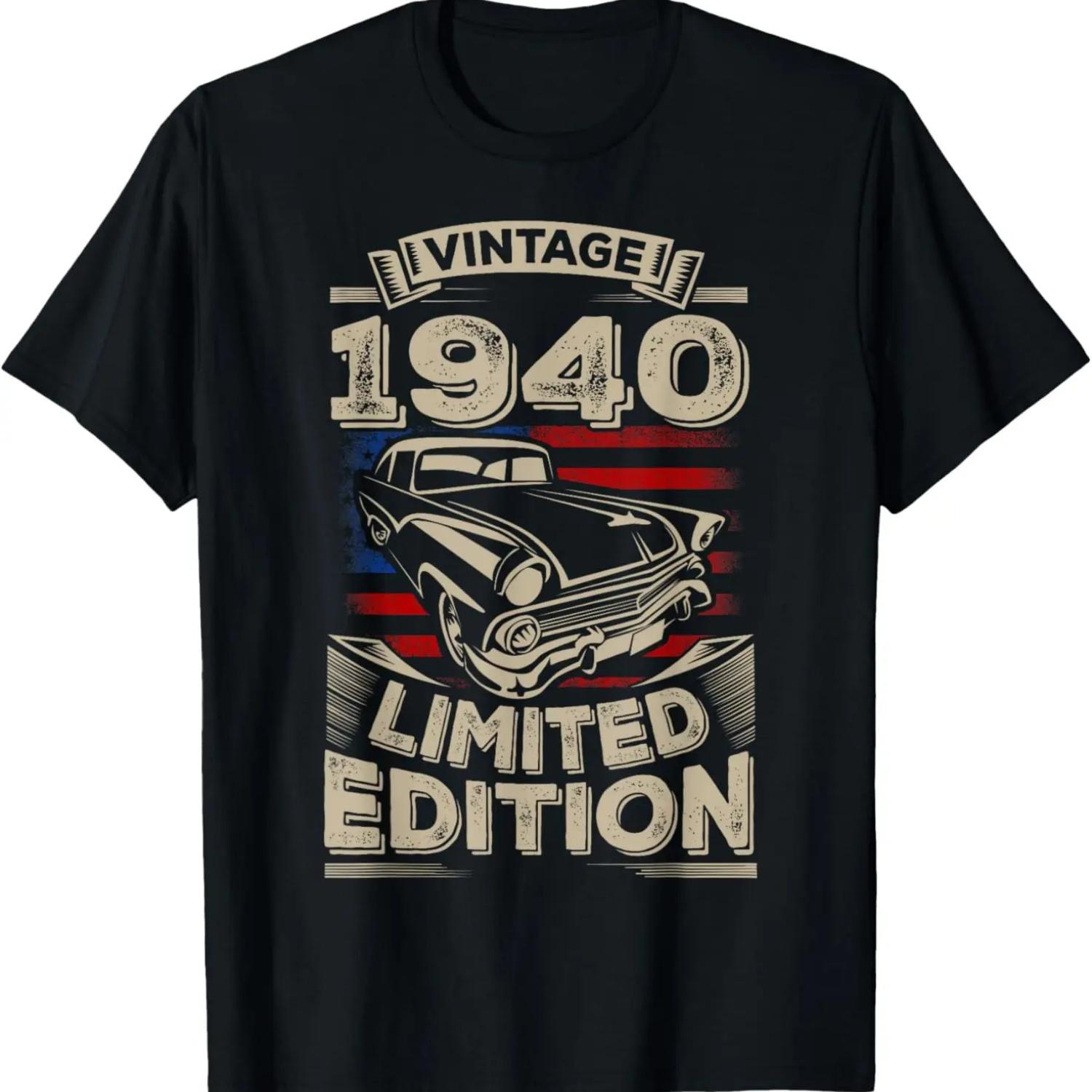 

Vintage 1940 84th Eighty Four Years Old Birthday Gifts Dad T-Shirt XXXXXL чёрный