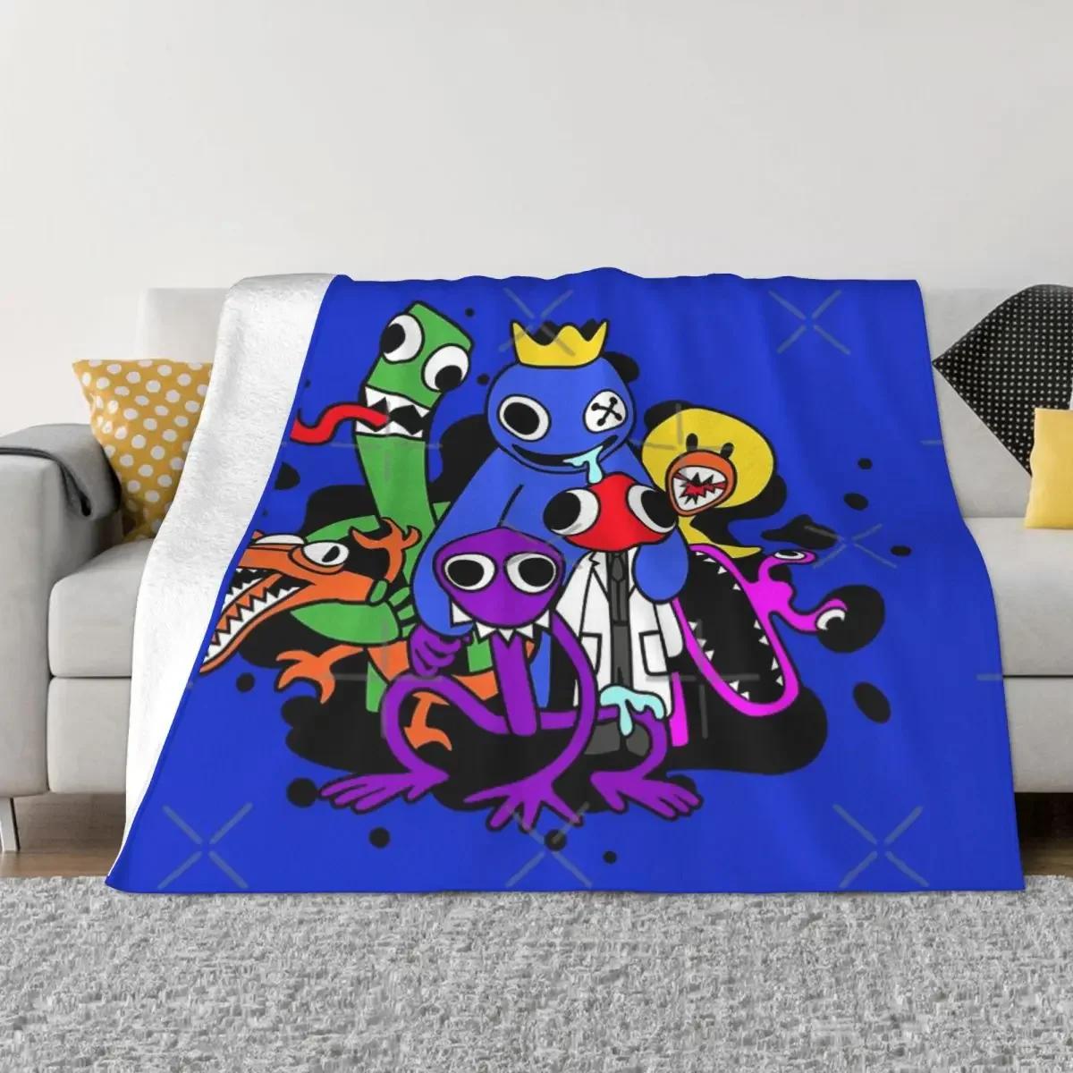 Rainbow Friends Hug It Out Anime Bed Blankets Blankets & Throws Thin Wadding Blanket Throw Blanket throw blanket 75X95CM