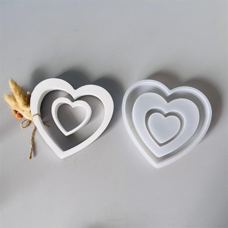 Romance Heart Shaped Silicone Mould for Wedding Valentines Candle Making and Craft Supplies