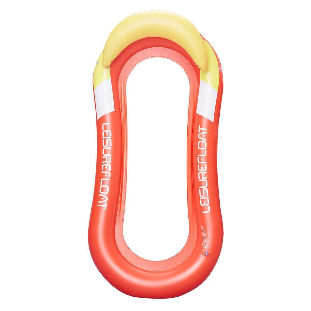 

Екологічне надувне плавуче крісло-шезлонг з ПВХ яскравих кольорів для відпочинку помаранчевий