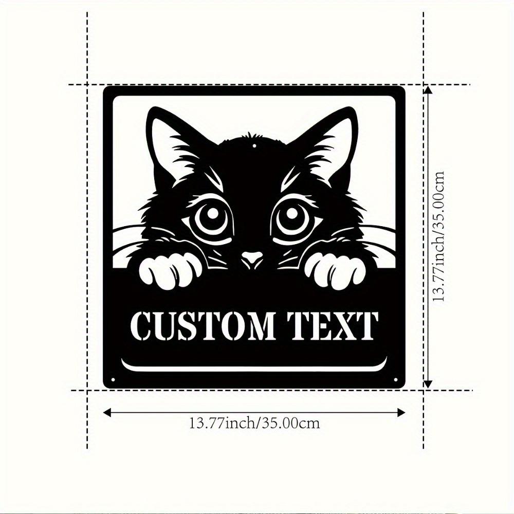 

Custom Iron Cat Wall Art Personalized Family Name Sign House Number Metal Home Decor Quirky Gift TYDZ002951