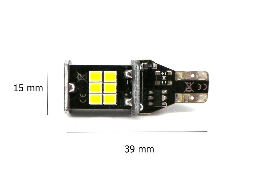2 Pcs LED Bulb T15 W16W 12V-18V 980lm CANBUS Off-Road