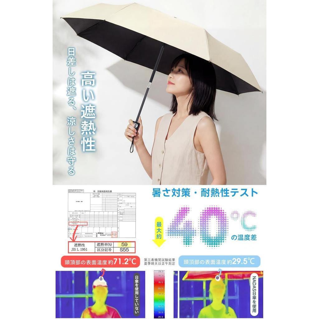JIS UV Completo Dobra em 3 UV Calor Adequado para Ensolarado e Chuvoso Abertura Automática e Dobrável Queimadura Solar Insolação com Armazenamento Formato de Presente Memória de Forma,