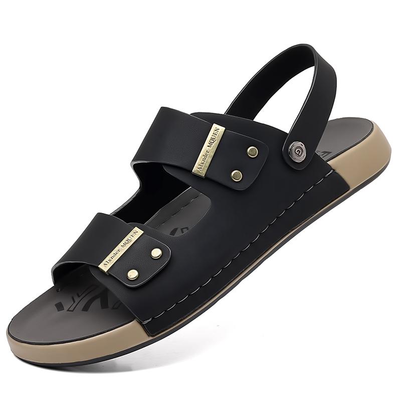 

Fashion Summer Sport Sandals for Men Outdoor Casual Fashion Leatherfashion Non-slip Breathable Roman Shoes Comfortable Beach Slippers 38