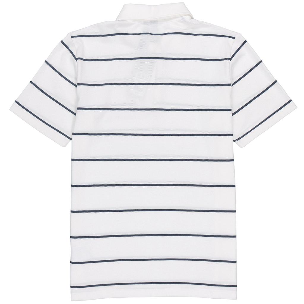 Adidas Striped Logo Sports Casual Short Sleeve Polo Shirt Men Tops White HE7435