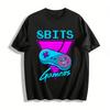Retro 8-Bits Gamers Controller Graphic Casual Print T-Shirt Pure Cotton T-shirt