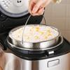 Stainless Steel Food Steamer Kitchen Rice Pressure Cooker Steaming Grid Drain Basket with Silicone Handle Cooking Accessories