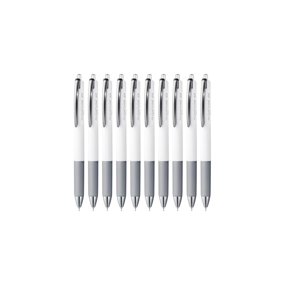 Pentel Flow Tune Oil-Based Ballpoint Pen 0.3mm Black Pack of 10