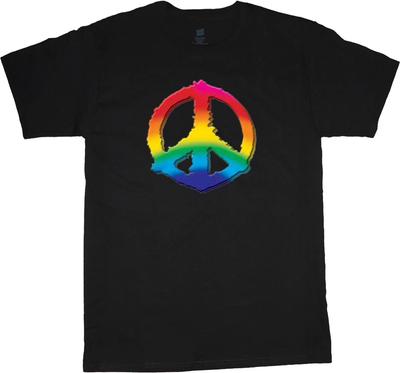 Big and Tall T-shirt Peace Sign Design Tee Shirt Tall Shirts for Men